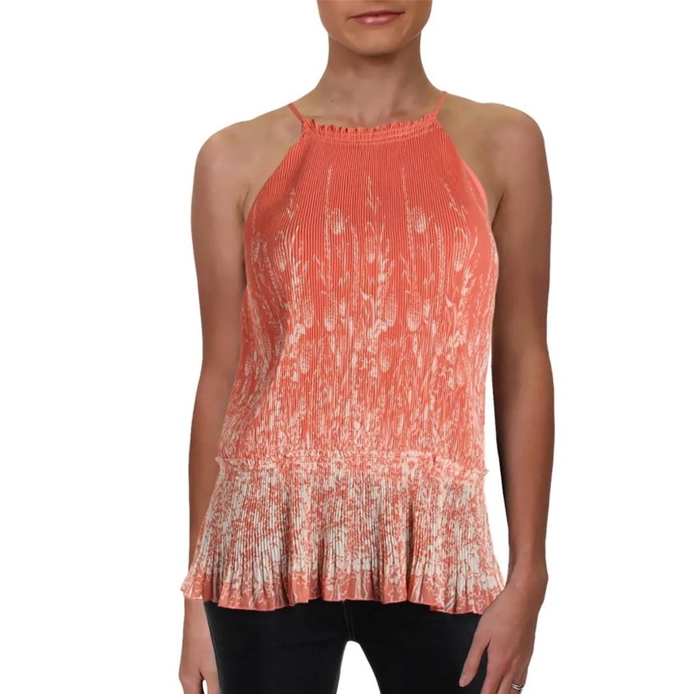 Joie Jeneca printed sleeveless halter blouse